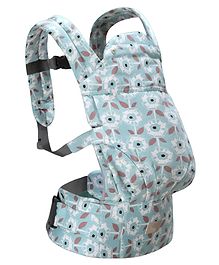 Polka Tots Green Hugsy Abstract Floral Printed Adjustable Baby Carrier For New-Born to Toddler