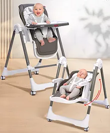 Babyhug Smart 3-in-1 High Chair with Swing
                        for Baby, Adjustable Height, Dual Tray,
                        Reclinable Backrest & Footrest Feeding
                        Chair&nbsp; Kids - Grey