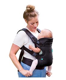 Infantino Flip 4-In-1 Convertible Carrier Black Denim Birth to 36 Months 