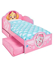 Paw Patrol Toddler Bed With Underbed Storage - Pink