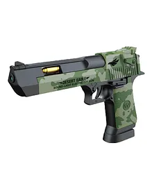 VGRASSP Army Style Light And Sound Projection Desert Eagle Pistol Toy Gun For Kids With Telescopic Moving Barrel - Electric Toy Gun With Target Projection Effect and Sound - Color As Per Stock