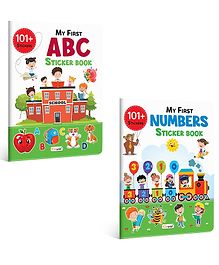 My First ABC and Numbers Sticker Book with 101+ Stickers | Combo of 2 sticker books | My First Sticker Books, Children Learning Books.