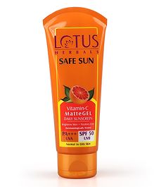 Lotus Herbals Safe Sun Vitamin C Matte Gel Daily Sunscreen with SPF 50 - 50 g