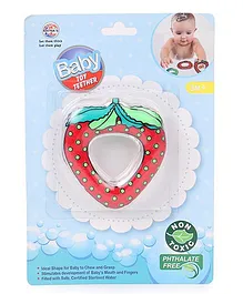 Ratnas Strawberry Shape Water Filled Teether - Red