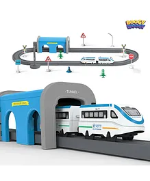 SANISHTH DIY Indian City Train Magnetic Connectors DIY Assembly Battery-Powered Track Car Set for Boys and Girls. ((DIY Train Set 49 Pcs.))