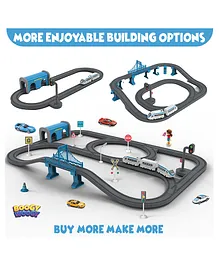SANISHTH DIY Indian City Train Magnetic Connectors DIY Assembly Battery-Powered Track Car Set for Boys and Girls. ((DIY Train Set 91 Pcs.))