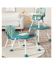 R for Rabbit Cherry Berry Safari 3 in 1 Convertible Baby High Chair Cum Booster Seat-Lake Blue