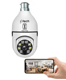 IFITech Bulb Shape Indoor HD 3MP CCTV WiFi Camera | Motion Sensor LED Light | Pan/Tilt |Two- Way Audio | 256 GB SD Card Support(Not Included) | Perfect for Home, Shop, Godown & Office Monitoring