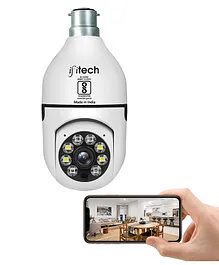 IFITech Bulb Shape Indoor HD 1080P (2MP) CCTV WiFi Camera | Motion Sensor LED Light | Pan/Tilt | Two- Way Audio | 256 GB SD Card Support(Not Included) | Perfect for Home, Shop, Godown & Office Monitoring