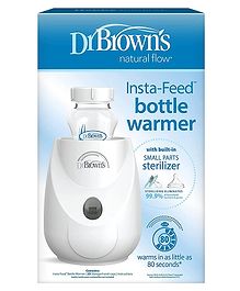 Dr. Brown's Insta Feed Bottle Warmer & Sterilizer E/F Plug 220 240V- White