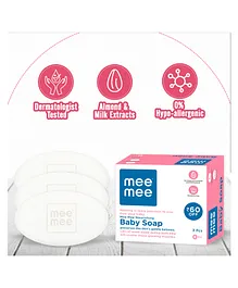 Mee Mee Nourishing Baby Soap With Almond & Milk Pack of 3 - 75 gm each