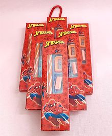 TERA 13 Spiderman Theme Stationary Set for kids,Multicolour- 6 Pcs