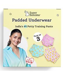 SuperBottoms 3 Padded Underwear 3 layer of cotton padding & Super DryFeel Layer Pull-up style pants-1-2y