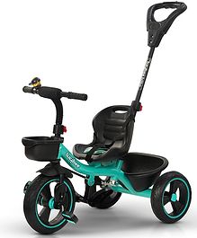 Baybee Trixg Pro 2 in 1 Baby Tricycle for Kids, Smart Plug & Play Kids Cycle with Parental Push Handle, Bell & Storage Baskets (Green)