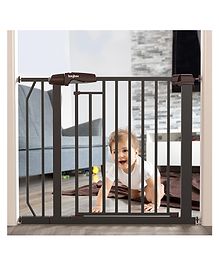 Baybee Auto Close Baby Safety Gate, Extra Tall Durable Baby Fence Barrier Dog Gate with Easy Walk-Thru Child Gate | Baby Gate for House, Stairs, Doorways