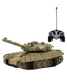 New Pinch Remote Control Army Battle Tank With Light & Sound - Multicolour