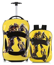 Navrangi Kid's Travel Suitcase Car-Shaped Trolley Bag with Wheels - 17 Inches luggage & 13 Inches Backpack