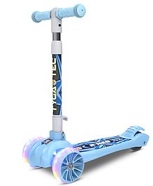 Tygatec 3 Wheel Scooter for Kids with LED Flashing Wheel with 3 Height Adjustments Handles ( Sky Blue )