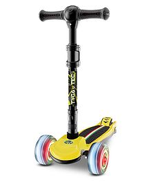 Tygatec 3 Wheel Premium Smart Kick Scooter with Fold-able & Height Adjustable Handle for Girls and Boys ( Yellow )