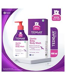 Torrent Pharma Tedibar Rich Moisturising Baby Body Wash 400ml with Skin Friendly PH | 100% Soap & Alkali Free | Prevents Dryness & Rashes | Dermatologically Test - By Torrent Pharma