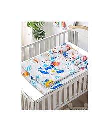 RRC Premium  Cotton Bedding Set With Baby Products For New Born Baby - Blue