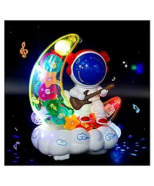 Elecart Funny Electric Gear Mechanical Astronaut  with Moon Shape Smart Gear Toy with Light - Color May Vary