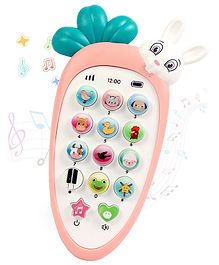 Toyshine Interactive Musical Baby Phone Toy for Kids 14 Buttons and Functions Musical Melodies Animal Sounds and Number Learning Pink