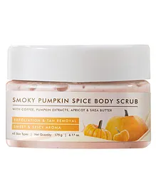 mCaffeine Smoky Pumpkin Spice Coffee Body Scrub for Glowing Skin, Exfoliates & Removes Tan - 175 g