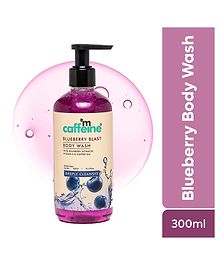 mCaffeine  Blueberry Blast Body Wash with Fruity Fresh Blueberry Aroma -  Deep Cleansing for Soft Skin - 300 ml