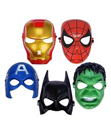 ZYOZI Super Hero Theme Cartoon Mask - MultiColor Pack Of 5