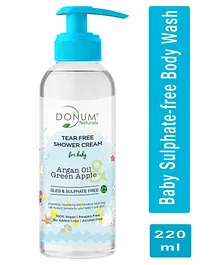 Donum Naturals Tear Free Body Wash for Baby With Argan Oil & Green Apple Sulphate Free - 220 ml