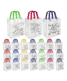 FunBlast Cartoon Print Reusable Hand Carry Bags  24 Pcs Gifting Bags