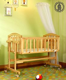 babyhug ionia wooden cradle