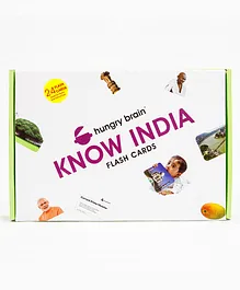 Hungry Brain Know Our India 24 Flash Cards - Multicolor