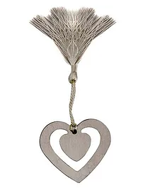 Babies Bloom Silver Heart Shaped Bookmark - Silver