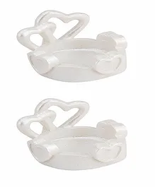Babies Bloom Heart Design Candle Stand White - Set of 2