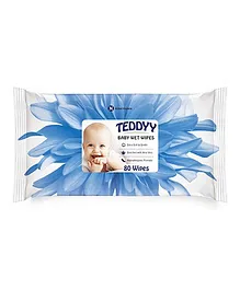 Teddyy Baby Wet Wipes - 80 Pieces
