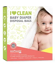 BodyGuard I Love Clean Baby Diaper Disposal Bags - 45 Bags