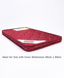 Babyhug High Density Soft Foam Baby Mattress Floral Print - Maroon