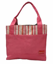 Ez Life Stripes Lunch Bag - Pink