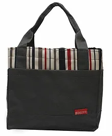 Ez Life Stripes Lunch Bag - Grey