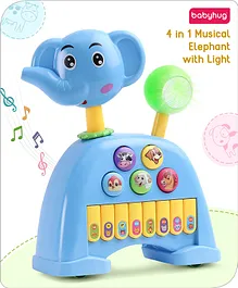 Babyhug Musical Light & Sound Elephant
                        Piano with 5 Modes of Animal Sound (Colour May
                        Vary)| Soothing Melodies| Interactive Modes|
                        Spinning Wheel| Ideal Gifting Option