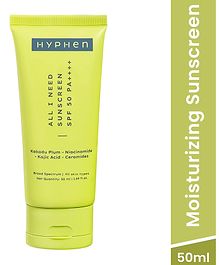 Hyphen All I Need Sunscreen SPF 50 PA with Ceramide | Lightweight, Moisturizing & No White Cast 50ml