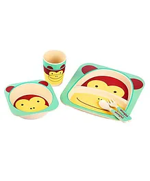Abracadabra Baby Feeding Set Monkey Design - Green