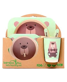 Abracadabra Baby Feeding Set Bear Design - Green