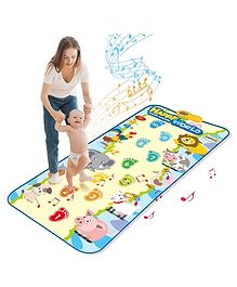 WISHKEY Animal-Themed Baby Musical Mat, Crawling and Dancing Mat for New Born Babies, Battery Operated Floor Mat for Kids, Portable, Multifunctional Learning Mat, Multicolor, 3+ Years (Pack of 1)