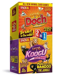Kaadoo Koogu & Doch 2 In 1 Card Game Combo Pack - Multi Colour (Color May Vary)