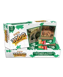 Kaado Jodo Elephant & Leopard 2 In 1 Puzzle - 16 & 64 pieces 
