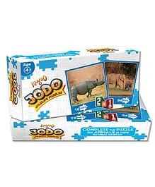 Kaado Jodo Rhino & Elephant 2 In 1 Puzzle - 16 & 64 pieces 