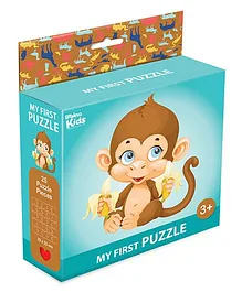 Braino Kidz My First Mini Jigsaw Puzzle Monkey Multicolor - 25 Pieces